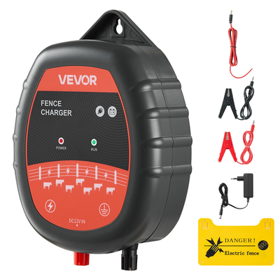 Φορτιστής Ηλεκτρικού Φράχτη VEVOR 10kV 1J AC DC Ενεργοποιητής Ηλεκτρικού Φράχτη 1,86 μίλια
