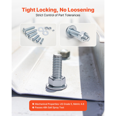 VEVOR 2250 τεμάχια Σετ Βιδών, Παξιμαδιών και Συλλογή από Μετρικό Αυτοκρατορικό Ατσάλι M3 M4 M5