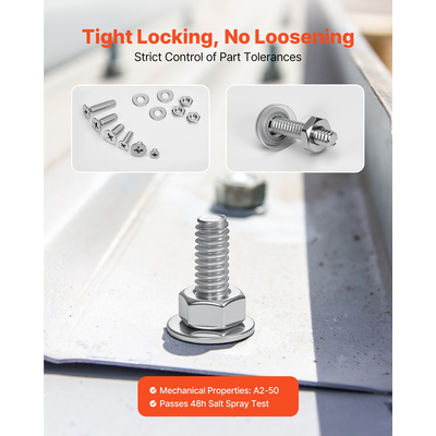 VEVOR 720 τεμάχια Σετ Βιδών, Παξιμαδιών και Συλλογής από Ανοξείδωτο Ατσάλι Imperial για Έπιπλα