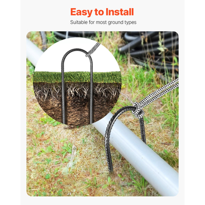 VEVOR 12 ιντσών 8 τεμαχίων πασσάλων οπλισμού βαρέως τύπου σε σχήμα U γαλβανισμένες άγκυρες γείωσης