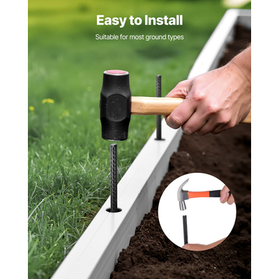 VEVOR 16 ιντσών 16 τεμαχίων πασσάλων οπλισμού, βαρέως τύπου ίσια γαλβανισμένα άγκυρα εδάφους