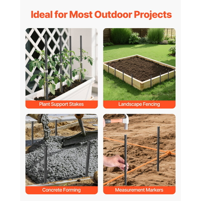 VEVOR 16 ιντσών 16 τεμαχίων πασσάλων οπλισμού, βαρέως τύπου ίσια γαλβανισμένα άγκυρα εδάφους