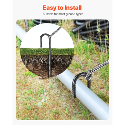 VEVOR 12 ιντσών 16 τεμαχίων πασσάλων οπλισμού βαρέως τύπου με γάντζο J, γαλβανισμένες άγκυρες εδάφους