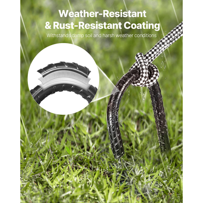 VEVOR 16 ιντσών 16 τεμαχίων πασσάλων οπλισμού βαρέως τύπου με γάντζο J, γαλβανισμένες άγκυρες εδάφους