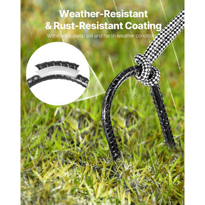 VEVOR 10 ιντσών, 12 τεμάχια, άγκυρες γείωσης από γαλβανισμένο οπλισμό βαρέως τύπου σε σχήμα U