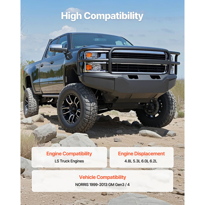 Κιτ εκκεντροφόρου VEVOR με ελατήρια και στεγανοποιητικά βαλβίδων 1999-2013 GM Gen3/4 Norris Trucks