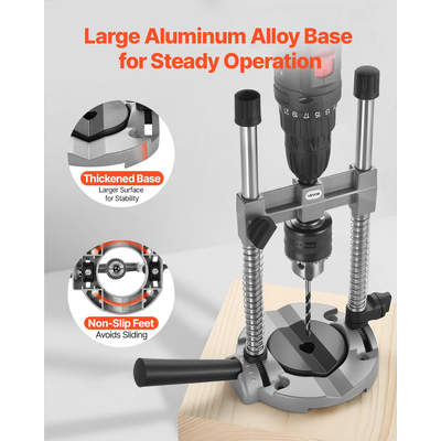 Οδηγός τρυπανιού VEVOR, φορητός οδηγός τρυπανιού ακριβείας πολλαπλών γωνιών, εξάρτημα jig