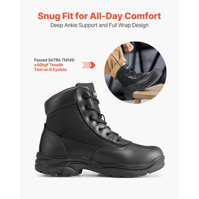 Ανδρικές στρατιωτικές τακτικές μπότες VEVOR 152,4 mm Ελαφριές, αναπνεύσιμες, Ηνωμένο Βασίλειο, μέγεθος 8,5