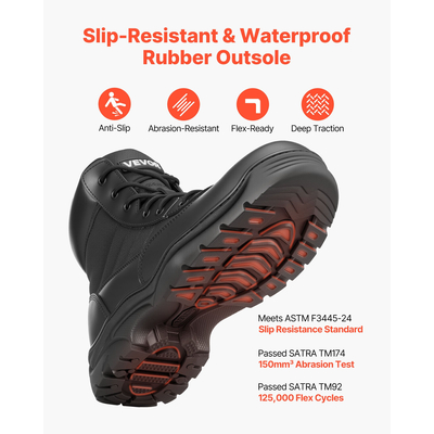 Ανδρικές στρατιωτικές τακτικές μπότες VEVOR 152,4 mm ελαφριές, αναπνεύσιμες, Ηνωμένο Βασίλειο, μέγεθος 9,5