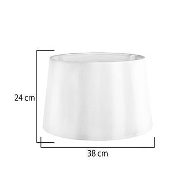 GloboStar® COVER 203-0266 Μοντέρνο Φωτιστικό Καπέλο Λευκό Ύφασμα - Μ38 x Π38 x Υ30cm