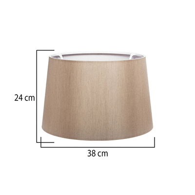 GloboStar® COVER 203-0267 Μοντέρνο Φωτιστικό Καπέλο Καφέ Ύφασμα - Μ38 x Π38 x Υ30cm