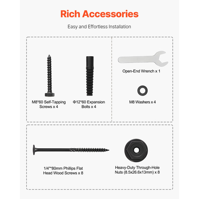 VEVOR 2 τεμάχια Βάση στήριξης στύλου 6x6 Ξύλινη άγκυρα στύλου φράχτη Εσωτερικό μέγεθος 5,9x5,55 ίντσες