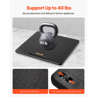 Συρόμενος Δίσκος Συσκευής VEVOR 13 x 16 ιντσών για Καφετιέρα, Μαύρος