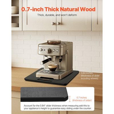 Συρόμενος Δίσκος Συσκευής VEVOR 13 x 16 ιντσών για Καφετιέρα, Μαύρος