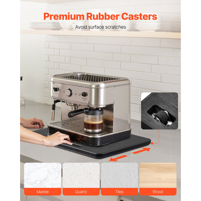 Συρόμενος Δίσκος Συσκευής VEVOR 13 x 16 ιντσών για Καφετιέρα, Μαύρος