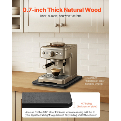 Συρόμενος Δίσκος Συσκευής VEVOR 10,5 x 13 ίντσες για Καφετιέρα, Μαύρος