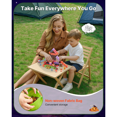 Μαγνητικά Μπλοκ VEVOR 150 τεμ. Σετ Σκοτεινών Κάστρων STEM Montessori Sensory Toys