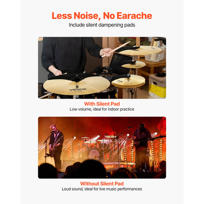 Πακέτο κυπέλλων VEVOR 4 τεμαχίων Σετ κυπέλλων τυμπάνων 14 16 18 20 ιντσών για τύμπανα