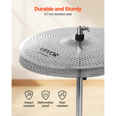 Πακέτο κυλίνδρων VEVOR χαμηλών όγκων 4 τεμαχίων 14, 16, 18, 20 ιντσών από κράμα αλουμινίου για τύμπανα