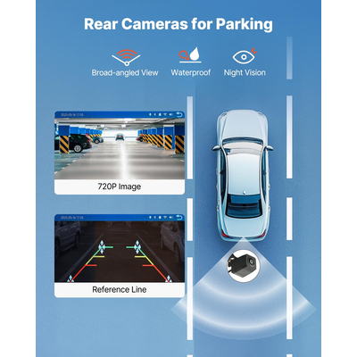 Στερεοφωνικό αυτοκινήτου VEVOR Ραδιόφωνο CarPlay Οθόνη αφής 9 σε Apple Android Κάμερα αυτόματης οπισθοπορείας