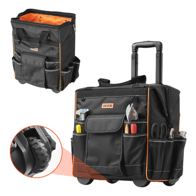 Τσάντα εργαλείων VEVOR Rolling Tool Bag 25 θέσεων, βαρέως τύπου, με ρόδες