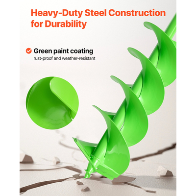 Τρυπάνι VEVOR με τρυπάνι 3,15 x 31,1 ίντσες, εργαλείο φύτευσης με σπειροειδή στύλο