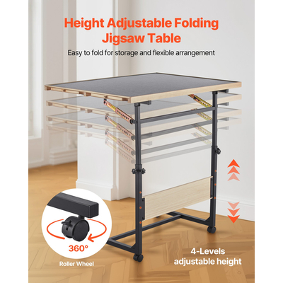 VEVOR Παζλ 1500 τεμαχίων με ρυθμιζόμενο πόδι, φορητό ξύλινο παζλ 86x63cm