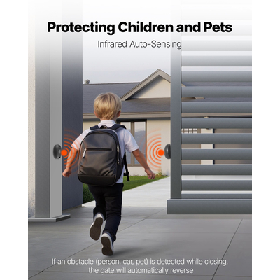 Ηλεκτρικό ανοιχτήρι συρόμενης πύλης VEVOR 280W με αισθητήρα υπερύθρων και γρανάζι 1799 λίβρες