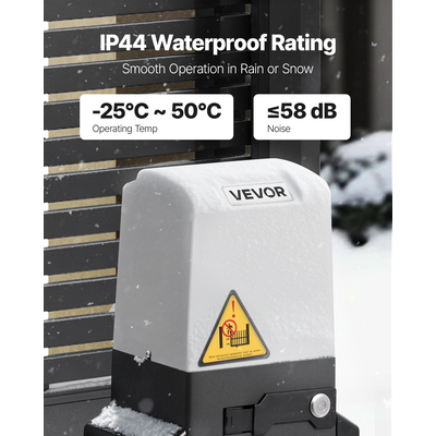 Ηλεκτρικό ανοιχτήρι συρόμενης πύλης VEVOR 280W με αισθητήρα υπερύθρων και γρανάζι 1799 λίβρες