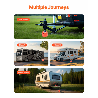 Τρέιλερ Jack Blocks 6 μπλοκ ισοπέδωσης τροχόσπιτων 8" Ύψος 900 κιλά με 2 υποστηρίγματα