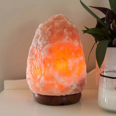 100186 Φωτιστικό Επιτραπέζιο Πέτρα Από Αλάτι Ιμαλαΐων 26CM