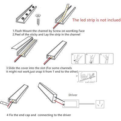 100959 Προφίλ Αλουμινίου με Λευκό Γαλακτερό Κάλυμμα - Επιφανειακή Χρήση - Πατητό Κάλυμμα - Ασημί - 1 Μέτρο - Μ100 x Π1.24 x Υ0.7cm (Σετ κλιπ+ταπες)