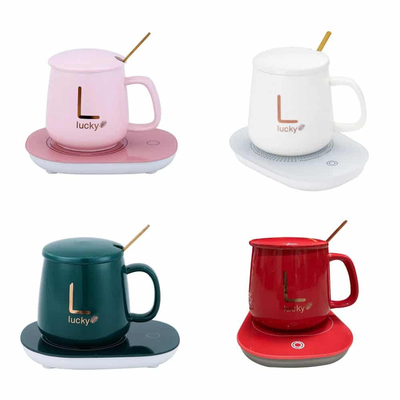 101434 Κούπα Με Θερμαινόμενη Βάση 380ml Ροζ