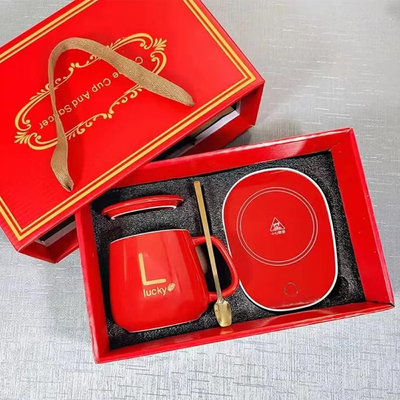 101434 Κούπα Με Θερμαινόμενη Βάση 380ml Κόκκινο