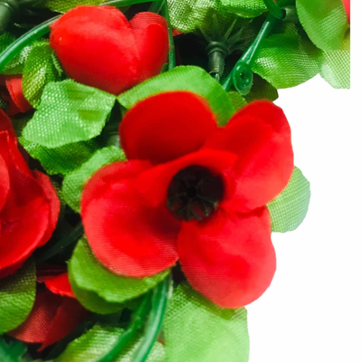 225cm Γιρλάντα Τεχνητό Φυτό με 40τμχ Τριαντάφυλλα (Μικρά) Κόκκινο