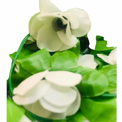 225cm Γιρλάντα Τεχνητό Φυτό με 40τμχ Τριαντάφυλλα (Μικρά) Λευκό