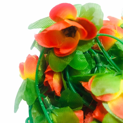 225cm Γιρλάντα Τεχνητό Φυτό με 40τμχ Τριαντάφυλλα (Μικρά) Πορτοκαλί