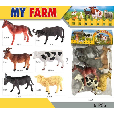Σετ φιγούρες ζώων φάρμας - 6pcs - A5856 - 314223