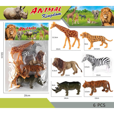 Σετ φιγούρες ζώων της ζούγκλας - 6pcs - H6366 - 314222