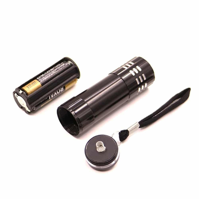 100271 Φακός Χειρός LED Μεταλλικός με 9 LED