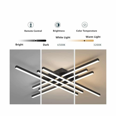 HALO LED Φωτιστικό Οροφής 96W Dimmable CCT 8000lm Μαύρο Μεταλλικό με Χειριστήριο IP20 230V