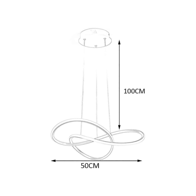 Artemisia Κρεμαστό Φωτιστικό Οροφής LED 40W CCT Dimmable Μαύρο με χειριστήριο