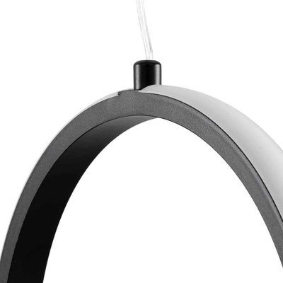 LG-6438 Κρεμαστό LED Φωτιστικό Οροφής Μαύρο 20W CCT με Εναλλαγή Φωτισμού μέσω Διακόπτη