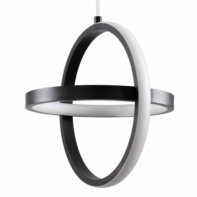 LG-6438 Κρεμαστό LED Φωτιστικό Οροφής Μαύρο 20W CCT με Εναλλαγή Φωτισμού μέσω Διακόπτη