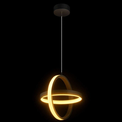 LG-6438 Κρεμαστό LED Φωτιστικό Οροφής Μαύρο 20W CCT με Εναλλαγή Φωτισμού μέσω Διακόπτη