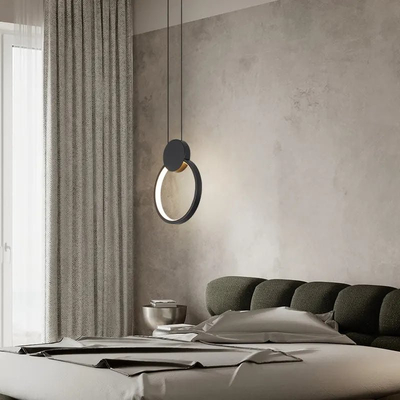 LG-6438-Round Μεταλλικό Κρεμαστό Φωτιστικό 12Watt CCT - Εναλλαγή Φωτισμού μέσω Διακόπτη On/Off All In One