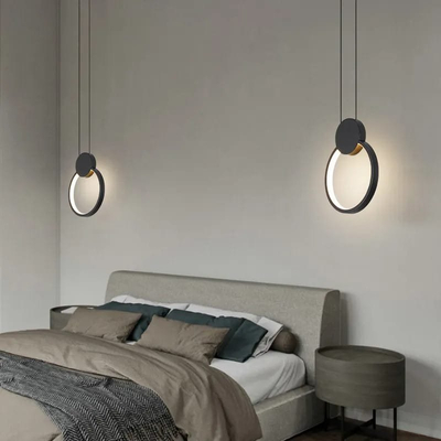 LG-6438-Round Μεταλλικό Κρεμαστό Φωτιστικό 12Watt CCT - Εναλλαγή Φωτισμού μέσω Διακόπτη On/Off All In One