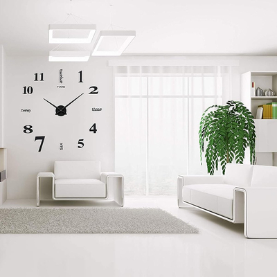 100382 Ρολόι Τοίχου Numbers And Letters Black Do It Yourself