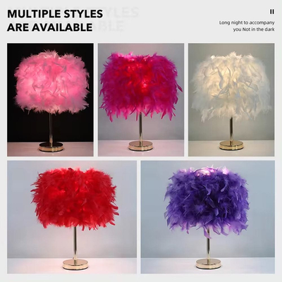 101433 Roma-Β Mini Feather Επιτραπέζιο Φωτιστικό με πούπουλο 1ΧΕ27 D23 Φούξια