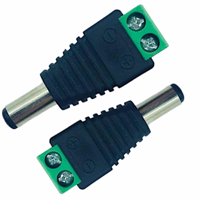 100031 Βύσμα Τροφοδοσίας DC Αρσενικό - Male Jack Connector σε Κλέμα 5.5 x 2.1mm